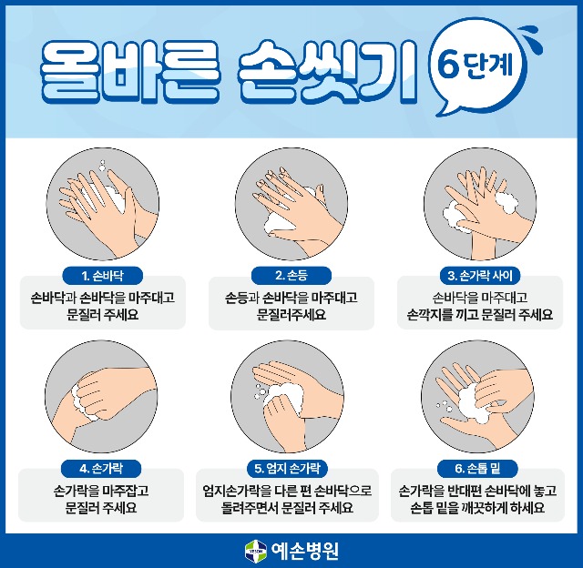 [감염관리] 올바른 손 씻기 - 예손 의학정보